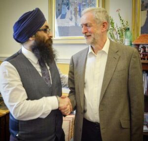 With former Leader of Labour Party, Jeremy Corbyn MP