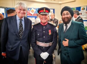 With Minister of State in Foreign Office Andrew Mitchell MP and Lord Lieutenant of West Midlands John Crabtree