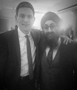 With former Foreign Secretary David Milliband